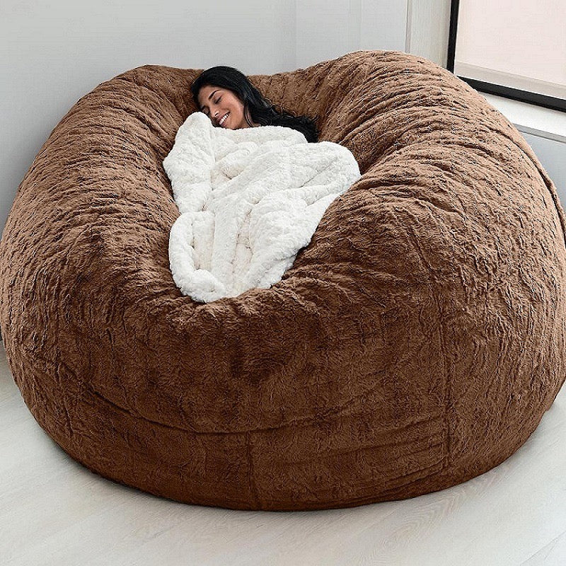 Ultra Soft Fluffy Floor Sofa | Cozy Lazy Lounger for Bedroom & Living Room（No filling included）