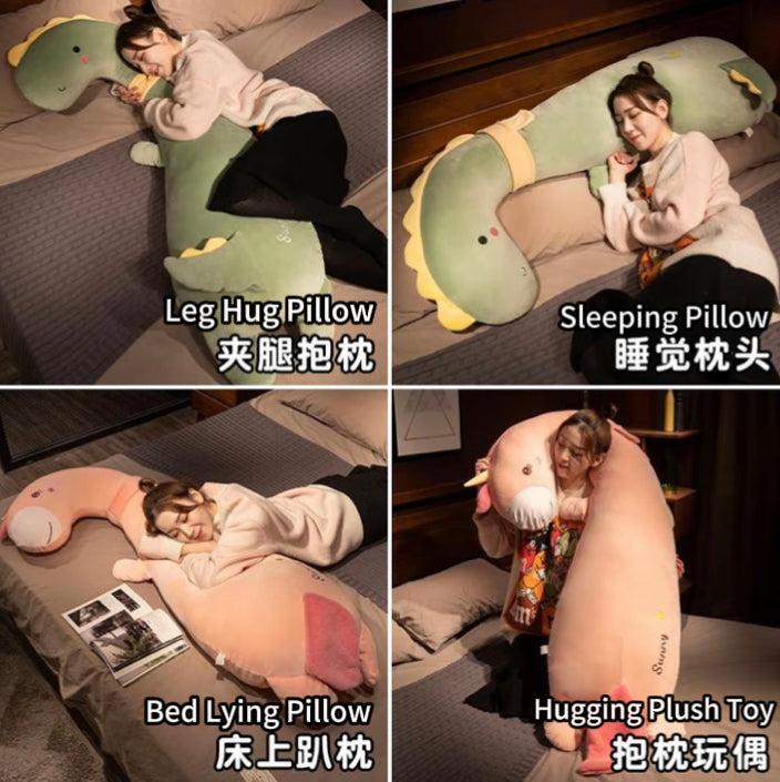 Dinosaur Plush Body Pillow – Soft Hugging Pillow for Sleeping, Napping & Relaxing
