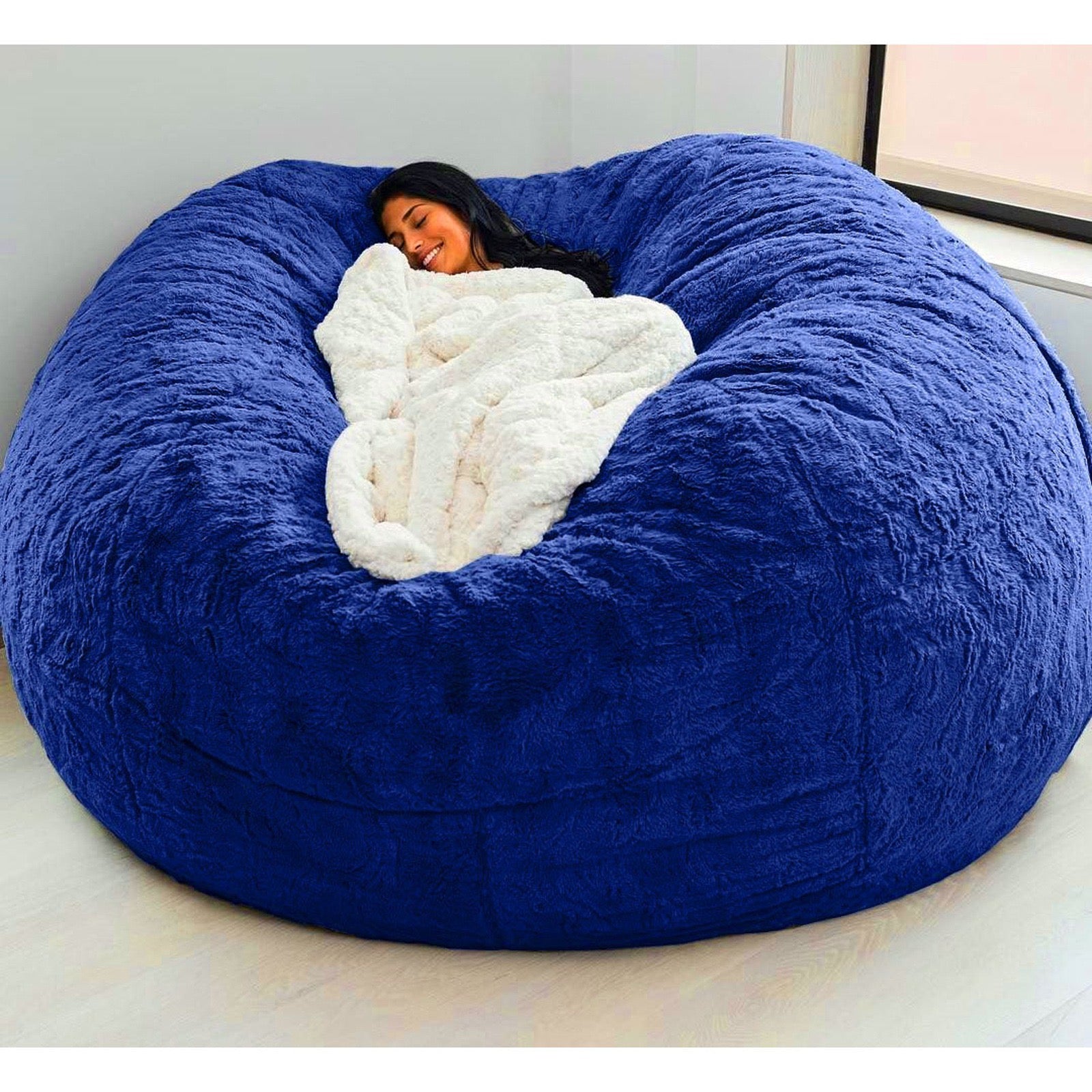 Ultra Soft Fluffy Floor Sofa | Cozy Lazy Lounger for Bedroom & Living Room（No filling included）
